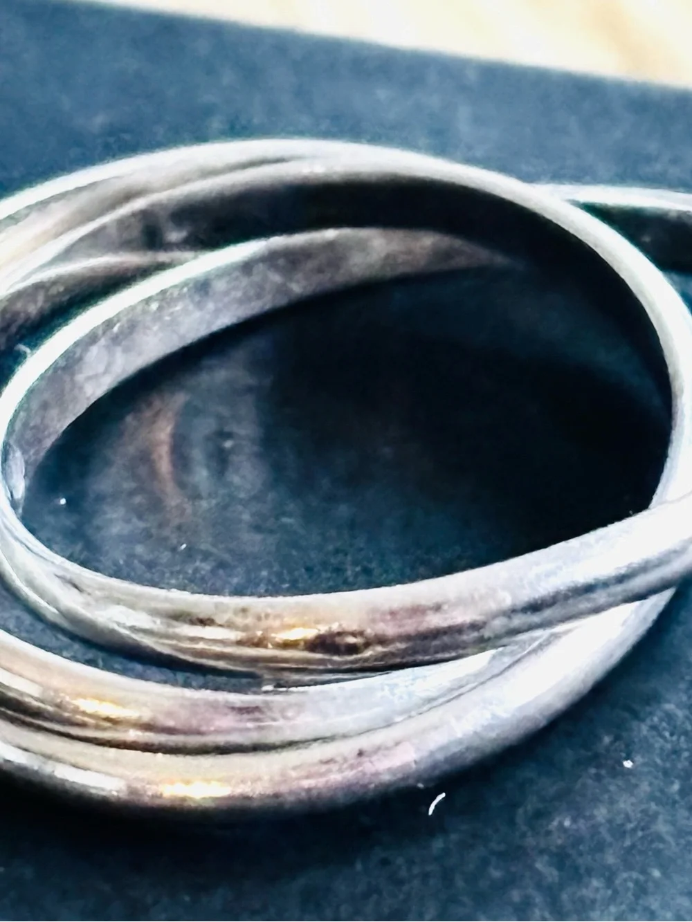 Sterling Silver Interlocking Trio Ring